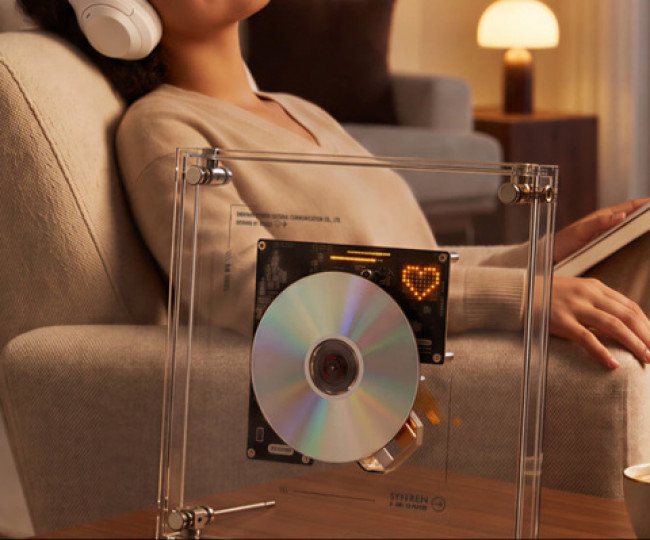 Дизайнерский настенный CD-плеер в прозрачном акриловом корпусе Syitren RM1